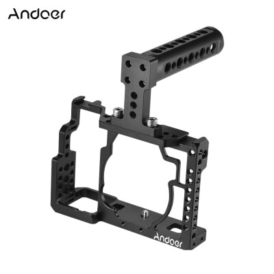Andoer Aluminum Alloy Camera Cage Top Handle Kit Video Film Movie Making Stabilizer System for Sony A7 A7R A7S Camera
Andoer Aluminum Alloy Camera Cage Top Handle Kit Video Film Movie Making Stabilizer System for Sony A7 A7R A7S Camera