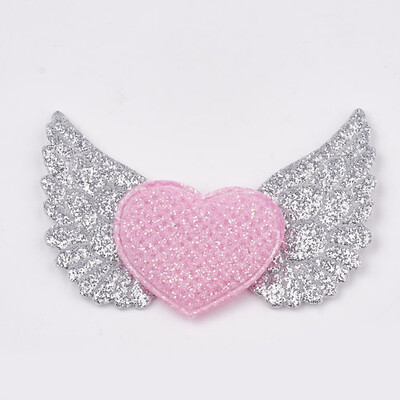 Glitter PU Patches with Non Woven Fabric Back&Sponge Inside Heart with Wing LightGrey 50x36x3mm
Glitter PU Patches with Non Woven Fabric Back&Sponge Inside Heart with Wing LightGrey 50x36x3mm
