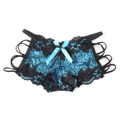 Women Side Open Sexy Boxer Sexy Lace Breathable Low-rise Underwear Thong Bikini
