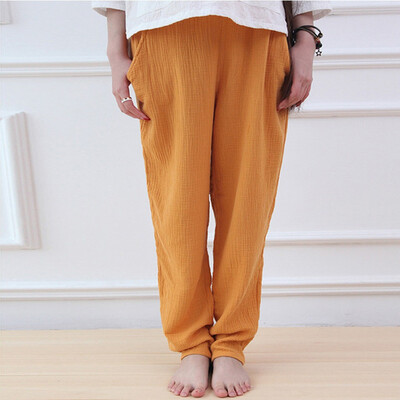 Tailored Women Casual Elastic Waist Cotton Linen Trouser Breathable Pockets Harem Pants
Tailored Women Casual Elastic Waist Cotton Linen Trouser Breathable Pockets Harem Pants