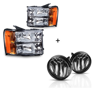 For 2007-2013 GMC Sierra 1500 2500HD 3500HD Headlights Chrome Smoke Front Bumper Fog Light
For 2007-2013 GMC Sierra 1500 2500HD 3500HD Headlights Chrome Smoke Front Bumper Fog Light