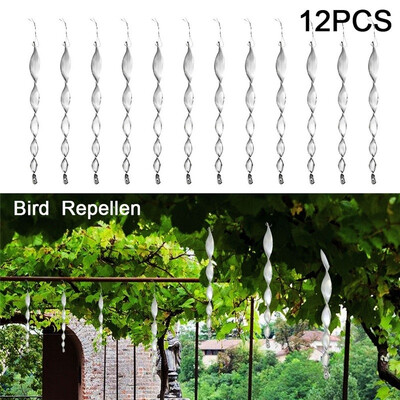 12pcs 12inch Hanging Bird Repellent Wind Twisting Reflective Scare Rods by Patio Eden Effective&Attractive
12pcs 12inch Hanging Bird Repellent Wind Twisting Reflective Scare Rods by Patio Eden Effective&Attractive