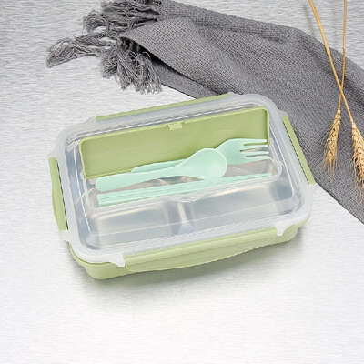 304 Stainless Steel Lunch Box 4-Grid Microwave Leakproof Four Compartment Meal Box with Free Tableware Set for Students Office Pic
304 Stainless Steel Lunch Box 4-Grid Microwave Leakproof Four Compartment Meal Box with Free Tableware Set for Students Office Pic