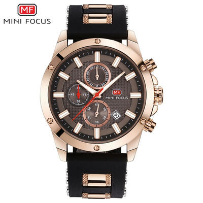 MINI FOCUS Sports Men Watches Fashion Military Waterproof Chronograph Silicone Quartz Wristwatch MF0089G
MINI FOCUS Sports Men Watches Fashion Military Waterproof Chronograph Silicone Quartz Wristwatch MF0089G