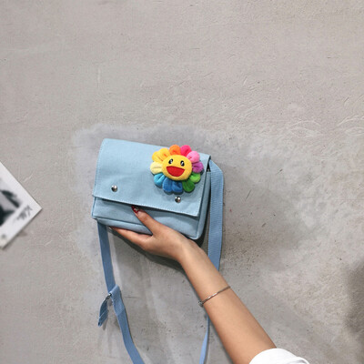 Tailored Women Bag Fashion Wild Flowers Mobile Phone Bag Girl Shoulder Messenger Bag