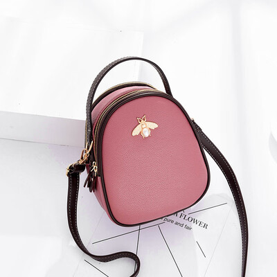 Simple multi-layer handbag with single shoulder&oblique shoulder bag
