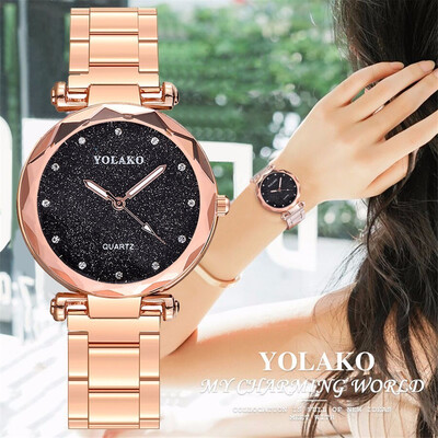 Yolakos best-selling rose gold star face diamond watch dial womens watch trend wild ladies quartz watch
Yolakos best-selling rose gold star face diamond watch dial womens watch trend wild ladies quartz watch