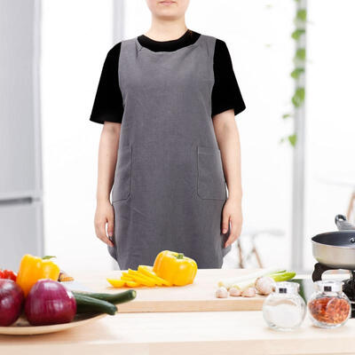 Greensen Cotton Linen Apron Adjustable Rope Round Neck Aprons Adults for Kitchen Coffee Work Gray
Greensen Cotton Linen Apron Adjustable Rope Round Neck Aprons Adults for Kitchen Coffee Work Gray