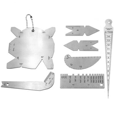Greensen 7pcsSet Weld Inspection Gauge Set Angle Heights Width Undercut Depths Measuring Tool
Greensen 7pcsSet Weld Inspection Gauge Set Angle Heights Width Undercut Depths Measuring Tool