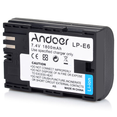 Andoer LP-E6 Rechargeable Replacement Camera Camcorder Li-ion Lithium Battery Full Coded 1800mAh High Capacity for Canon EOS 5D Ma
Andoer LP-E6 Rechargeable Replacement Camera Camcorder Li-ion Lithium Battery Full Coded 1800mAh High Capacity for Canon EOS 5D Ma