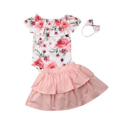 Newborn Baby Girl Floral Off Shoulder Romper Skirt Dress Outfits Clothes Set 
Newborn Baby Girl Floral Off Shoulder Romper Skirt Dress Outfits Clothes Set