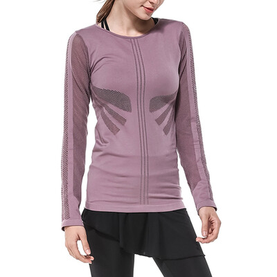 Spring Autumn Women Fitness Shirt Women Running Gym Clothes Hollow Out Breathable Women Solid Long Sleeve Base O-Neck Shirt
Spring Autumn Women Fitness Shirt Women Running Gym Clothes Hollow Out Breathable Women Solid Long Sleeve Base O-Neck Shirt