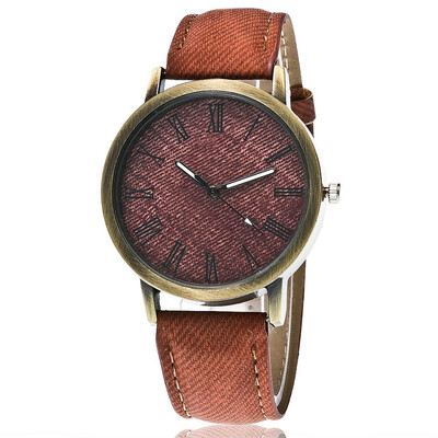 Explosion models recommended denim Roman face bronze watch simple solid color watch direct sales
Explosion models recommended denim Roman face bronze watch simple solid color watch direct sales