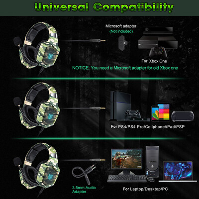 ONIKUMA K8 35mm Gaming Headset Stereo Over-ear Headphones RGB LED Lights Noise-canceling Microphone Volume Control for PS4 New Xb
ONIKUMA K8 35mm Gaming Headset Stereo Over-ear Headphones RGB LED Lights Noise-canceling Microphone Volume Control for PS4 New Xb