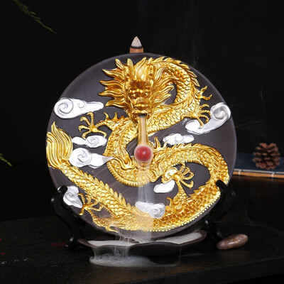 Ceramic Dragon Burner Incense Stick Burner With Cones For Smoke Backflow Like Water Streaming Down Lotus Art Craft Home Decor
Ceramic Dragon Burner Incense Stick Burner With Cones For Smoke Backflow Like Water Streaming Down Lotus Art Craft Home Decor
