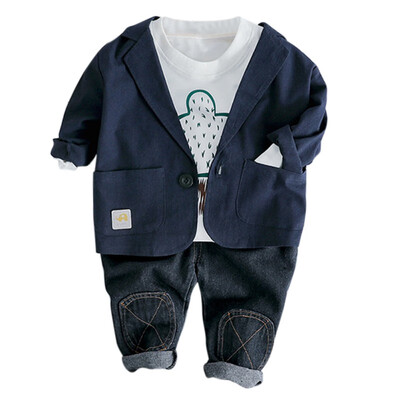 Childrens Sets Kids Boys Clothing Set Spring Classic Casual Suit Coat T-Shirt Pant Set Children Kids 3Pcs Clothes Set
Childrens Sets Kids Boys Clothing Set Spring Classic Casual Suit Coat T-Shirt Pant Set Children Kids 3Pcs Clothes Set
