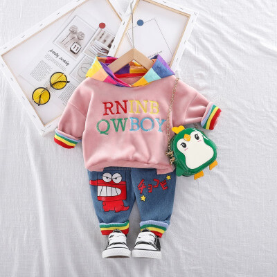 Children Set 0-3T New Autumn Baby Girls Boys Long Sleeve Letters Print Hoodie Sweatshirt TopsCartoon Pants Trouser Costume Set
Children Set 0-3T New Autumn Baby Girls Boys Long Sleeve Letters Print Hoodie Sweatshirt TopsCartoon Pants Trouser Costume Set