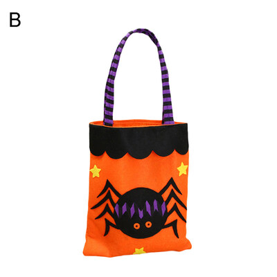 Halloween Pumpkin Candy Tote Bag Non-Woven Fabrics Handbag Pouch Party Decor
