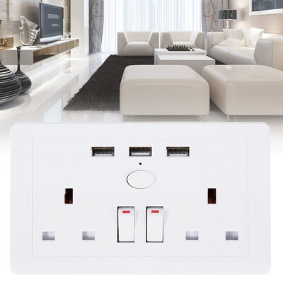 21 A Electrical Double Switched British Standard Switch Socket with 3 USB British Standard Wall Socket
21 A Electrical Double Switched British Standard Switch Socket with 3 USB British Standard Wall Socket