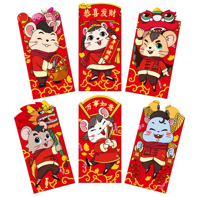 6 PcsPack Chinese Fortune Rat Year Red Envelope Cute Cartoon Pattern Children New Year Red Pocket For Kids Gift
6 PcsPack Chinese Fortune Rat Year Red Envelope Cute Cartoon Pattern Children New Year Red Pocket For Kids Gift