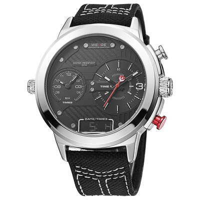 WEIDE WH6405 Quartz Digital Electronic Watch Two Sub-Dials Dual Time Date Display 3ATM Waterproof Timer Business Men Fashion Casua
WEIDE WH6405 Quartz Digital Electronic Watch Two Sub-Dials Dual Time Date Display 3ATM Waterproof Timer Business Men Fashion Casua