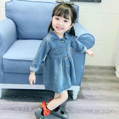 Baby Kids Denim Dress 1-6T Children Summer Girls Cute Denim Solid Color Lapel Long Sleeve Sweet Princess Dress
Baby Kids Denim Dress 1-6T Children Summer Girls Cute Denim Solid Color Lapel Long Sleeve Sweet Princess Dress