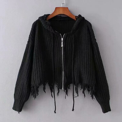 Tailored Women Drawstring Solid Long Sleeve Sweatershirt Zipper Hoodie Knitt Sweater Top
Tailored Women Drawstring Solid Long Sleeve Sweatershirt Zipper Hoodie Knitt Sweater Top