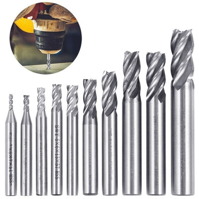 10Pcsset 2mm To 12mm HSS CNC Straight Shank 4 Flute End Mill Milling Cutter Drill Bit Extended Rotary Tool
10Pcsset 2mm To 12mm HSS CNC Straight Shank 4 Flute End Mill Milling Cutter Drill Bit Extended Rotary Tool