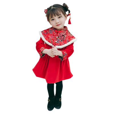 New Year Party Dress Baby Girl Autumn Winter Warm Cute Wool Plus Velvet Print Stand Collar Princess Long-Sleeved Sweet Dress
New Year Party Dress Baby Girl Autumn Winter Warm Cute Wool Plus Velvet Print Stand Collar Princess Long-Sleeved Sweet Dress