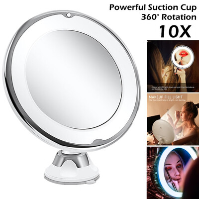 10x Magnifying Makeup LED Light Cosmetic Beauty Bathroom Round Mirror Adjustable Make Up Tools with Stand
10x Magnifying Makeup LED Light Cosmetic Beauty Bathroom Round Mirror Adjustable Make Up Tools with Stand