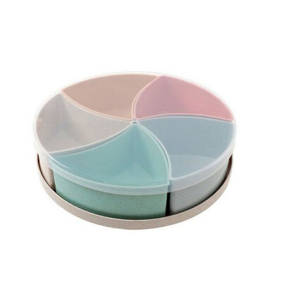 Wheat Straw Round Divided 5 Compartment Candy Snack Organizer Storage Serving Container Dish Platter With Lid
Wheat Straw Round Divided 5 Compartment Candy Snack Organizer Storage Serving Container Dish Platter With Lid