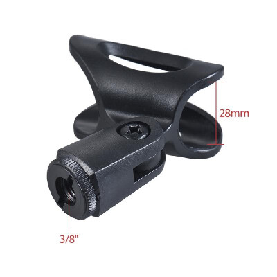 8 Plastic Mic Clip Microphone Holder φ28mm 38" Screw Hole Adjustable Tilting Angle for All 28mm Diameter Handheld Transmitters
8 Plastic Mic Clip Microphone Holder φ28mm 38" Screw Hole Adjustable Tilting Angle for All 28mm Diameter Handheld Transmitters