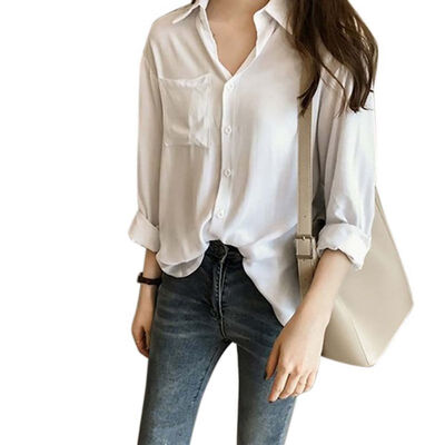 Fashion Female Elegant White Blouses Chiffon Turn down Collar Casual Shirt Ladies tops Office OL Blouse Women Plus Size
Fashion Female Elegant White Blouses Chiffon Turn down Collar Casual Shirt Ladies tops Office OL Blouse Women Plus Size