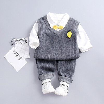 2019 New Autumn Baby Boy Set Long Sleeve Gentleman Soft Cotton T-Shirt TopsStripe VestLong Pants Trousers Toddler Outfits
2019 New Autumn Baby Boy Set Long Sleeve Gentleman Soft Cotton T-Shirt TopsStripe VestLong Pants Trousers Toddler Outfits