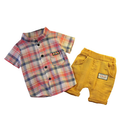 YellowRed O-Neck 6M-4T Plaid Single Summer Children Baby Boys Casual Short Sleeve Plaid Print T-shirt TopsShorts Costume Set
YellowRed O-Neck 6M-4T Plaid Single Summer Children Baby Boys Casual Short Sleeve Plaid Print T-shirt TopsShorts Costume Set