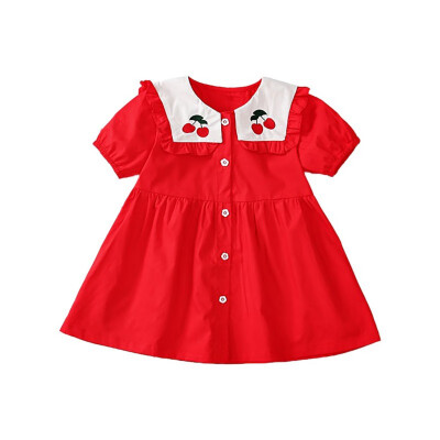 Red Baby Girls Dress Fruit Cherry Kids Dress For Girls Pattern Short Sleeve Cotton Kids Clothes Toddler Sundress
Red Baby Girls Dress Fruit Cherry Kids Dress For Girls Pattern Short Sleeve Cotton Kids Clothes Toddler Sundress