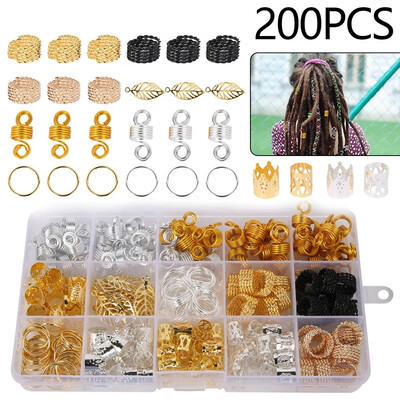 200Pcsbox Metal Hair Cuffs Hair Braiding Bead Metal Sheets Ring Braid Dreadlocks Beads Clips with Storage Box
200Pcsbox Metal Hair Cuffs Hair Braiding Bead Metal Sheets Ring Braid Dreadlocks Beads Clips with Storage Box