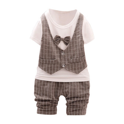 Boys Tops Shorts Set Short Sleeve Fake 2 Piece Plaid Print Tops Blouse T-shirtShorts Children Casual Outfits Sets
Boys Tops Shorts Set Short Sleeve Fake 2 Piece Plaid Print Tops Blouse T-shirtShorts Children Casual Outfits Sets