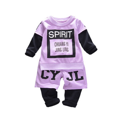 Autumn Baby Boy Suits Children Clothing Cotton Letter Print Patchwork Long Sleeve Sweatshirt Tops Trousers Outfits 2pcsSet
Autumn Baby Boy Suits Children Clothing Cotton Letter Print Patchwork Long Sleeve Sweatshirt Tops Trousers Outfits 2pcsSet