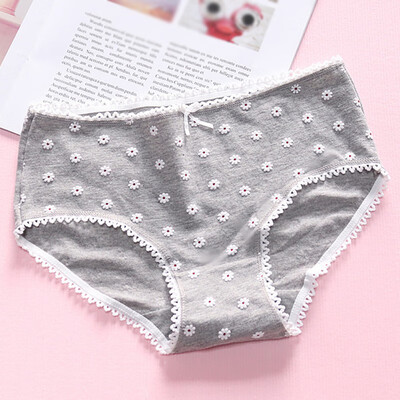Women Mid Rise Seamless Cotton Underwear Briefs Floral Print Lace Splicing Waistband Panties
Women Mid Rise Seamless Cotton Underwear Briefs Floral Print Lace Splicing Waistband Panties