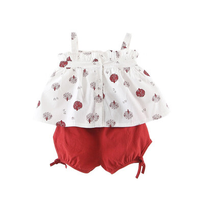 Summer Children Baby Girls Casual Floral Pattern Strap Sleeveless Tops VestShorts Suits Costume Set 
Summer Children Baby Girls Casual Floral Pattern Strap Sleeveless Tops VestShorts Suits Costume Set