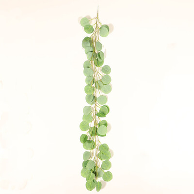 Gobestart Simulation Plant Small Eucalyptus Green Leaf Money Leaf Home Decoration
