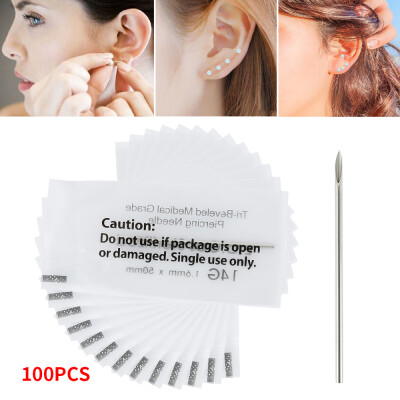 14 Gauge 100PC Piercing Needles Sterile Disposable Body Piercing Needles 14G For Ear Nose Navel Nipple for Piercing Supplies
14 Gauge 100PC Piercing Needles Sterile Disposable Body Piercing Needles 14G For Ear Nose Navel Nipple for Piercing Supplies