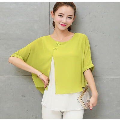 Women Fashion Summer Loose Casual Lady Chiffon Blouses Shirt Batwing Short Sleeve Two Layer -4XL Plus Size Top for Female
Women Fashion Summer Loose Casual Lady Chiffon Blouses Shirt Batwing Short Sleeve Two Layer -4XL Plus Size Top for Female