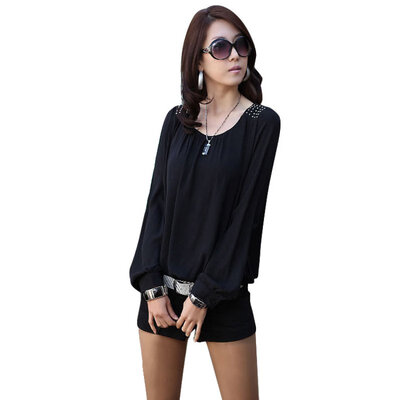 Spring Womens Crew Neck Long Sleeve Clothes Casual Chiffon Loose Tops T Shirt
Spring Womens Crew Neck Long Sleeve Clothes Casual Chiffon Loose Tops T Shirt