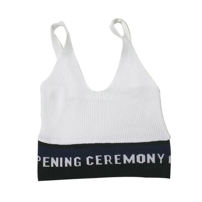 Women Crop Top Letter Print Summer Top Women Camisole Sexy Sleeveless Slim Low Chest V Neck Roupas Femininas
Women Crop Top Letter Print Summer Top Women Camisole Sexy Sleeveless Slim Low Chest V Neck Roupas Femininas