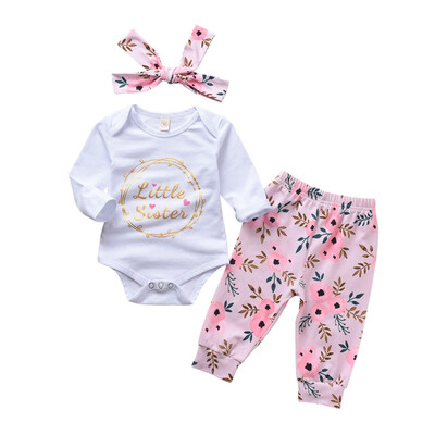 Autumn Spring Baby Girl Adorable Short Sleeve Romper Tops Floral Print Trousers Headband Outfits Clothes
Autumn Spring Baby Girl Adorable Short Sleeve Romper Tops Floral Print Trousers Headband Outfits Clothes