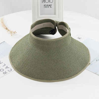 Folded Empty Top Hat Sunscreen Uv400 Protection Straw Hat Beach Hat Sunhat With Large Visor
Folded Empty Top Hat Sunscreen Uv400 Protection Straw Hat Beach Hat Sunhat With Large Visor