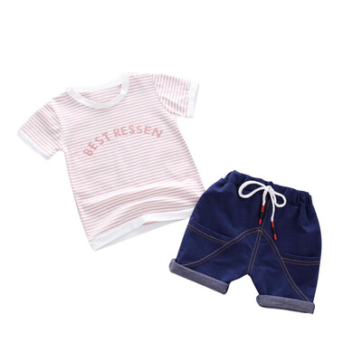 Summer Baby Boy Adorable Stripe Letter Print Short Sleeve T-Shirt Blouse Shorts Casual Outfits Clothes
Summer Baby Boy Adorable Stripe Letter Print Short Sleeve T-Shirt Blouse Shorts Casual Outfits Clothes