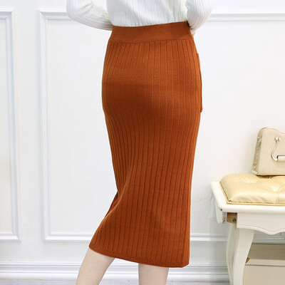Autumn winter women knitted skirt elastic waist stretch side split step skirt package hip Slim ladies solid color skirt
Autumn winter women knitted skirt elastic waist stretch side split step skirt package hip Slim ladies solid color skirt